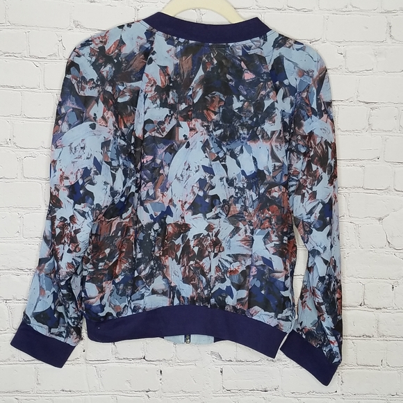 2/$15 Women's Abstract Bomber Jacket - Sheer - Picture 5 of 5